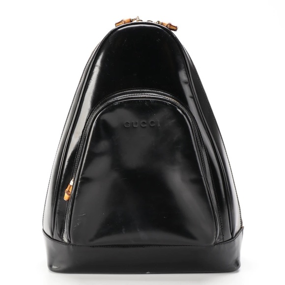 Vintage 2000s y2k Gucci backpack black leather - Picture 1 of 16